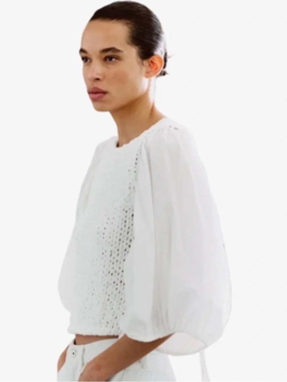 Zara Small Combination Knit Blouse